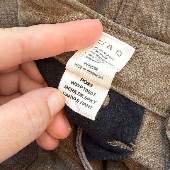 Rowan Merilee 5 Pocket Canvas Pant in Brown size 28 - Picture 10 of 10